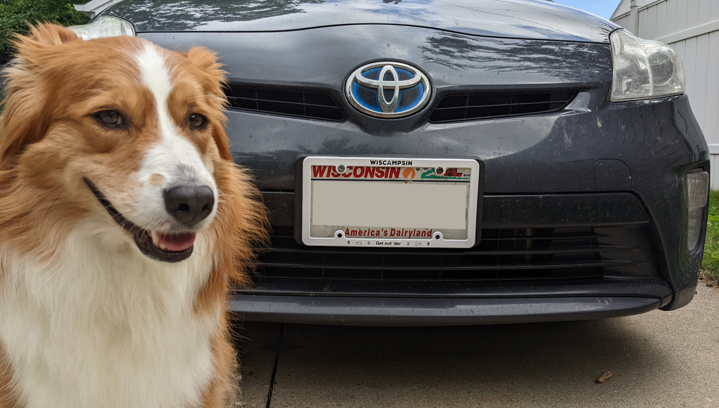 Wiscampsin Recycled License Plate Frame