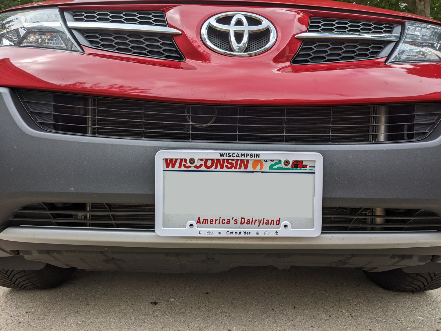Wiscampsin Recycled License Plate Frame