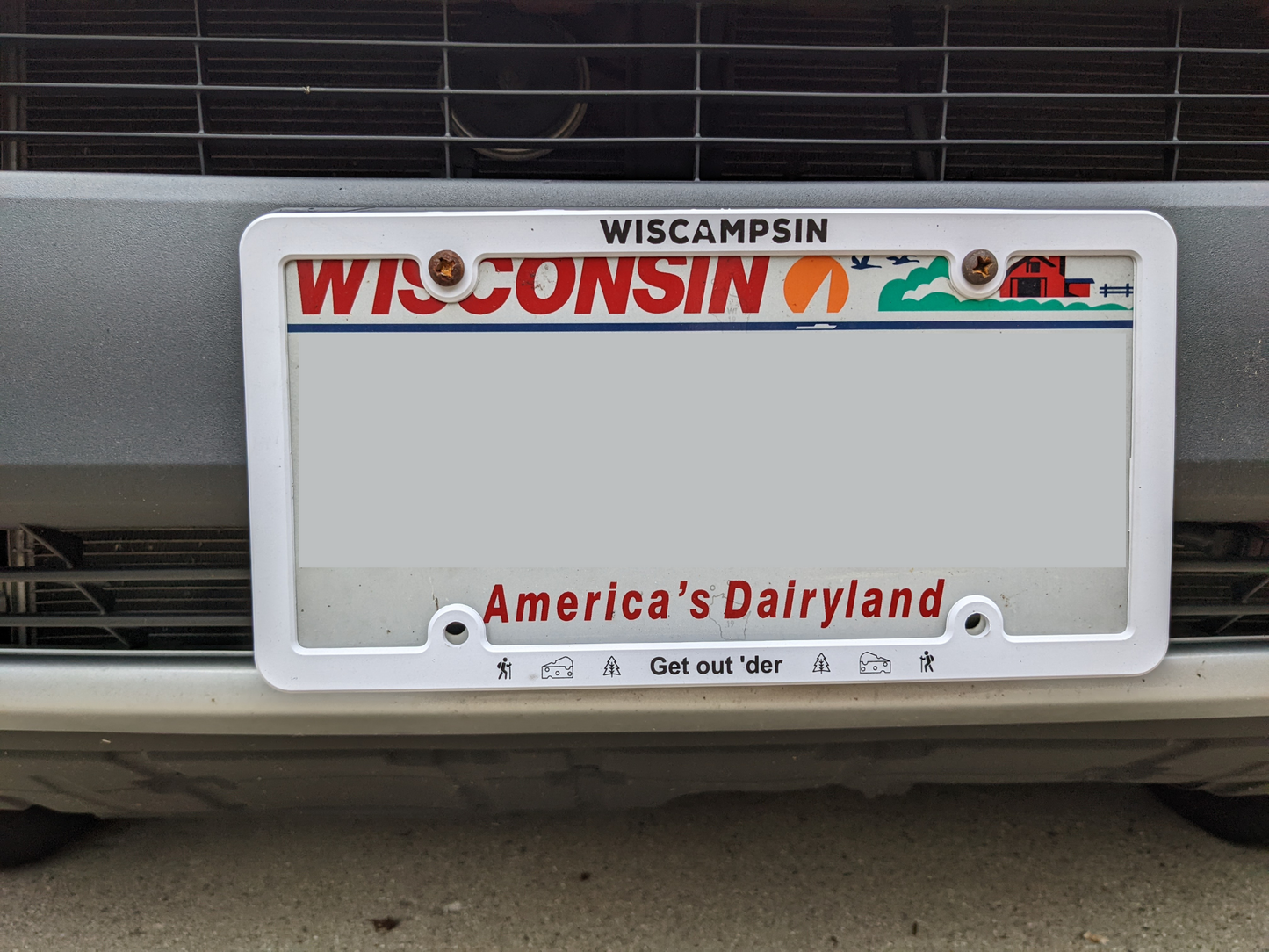 Wiscampsin Recycled License Plate Frame
